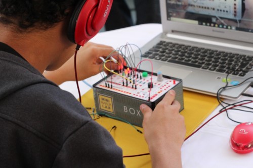 Alunos em atividade MakerLab3D